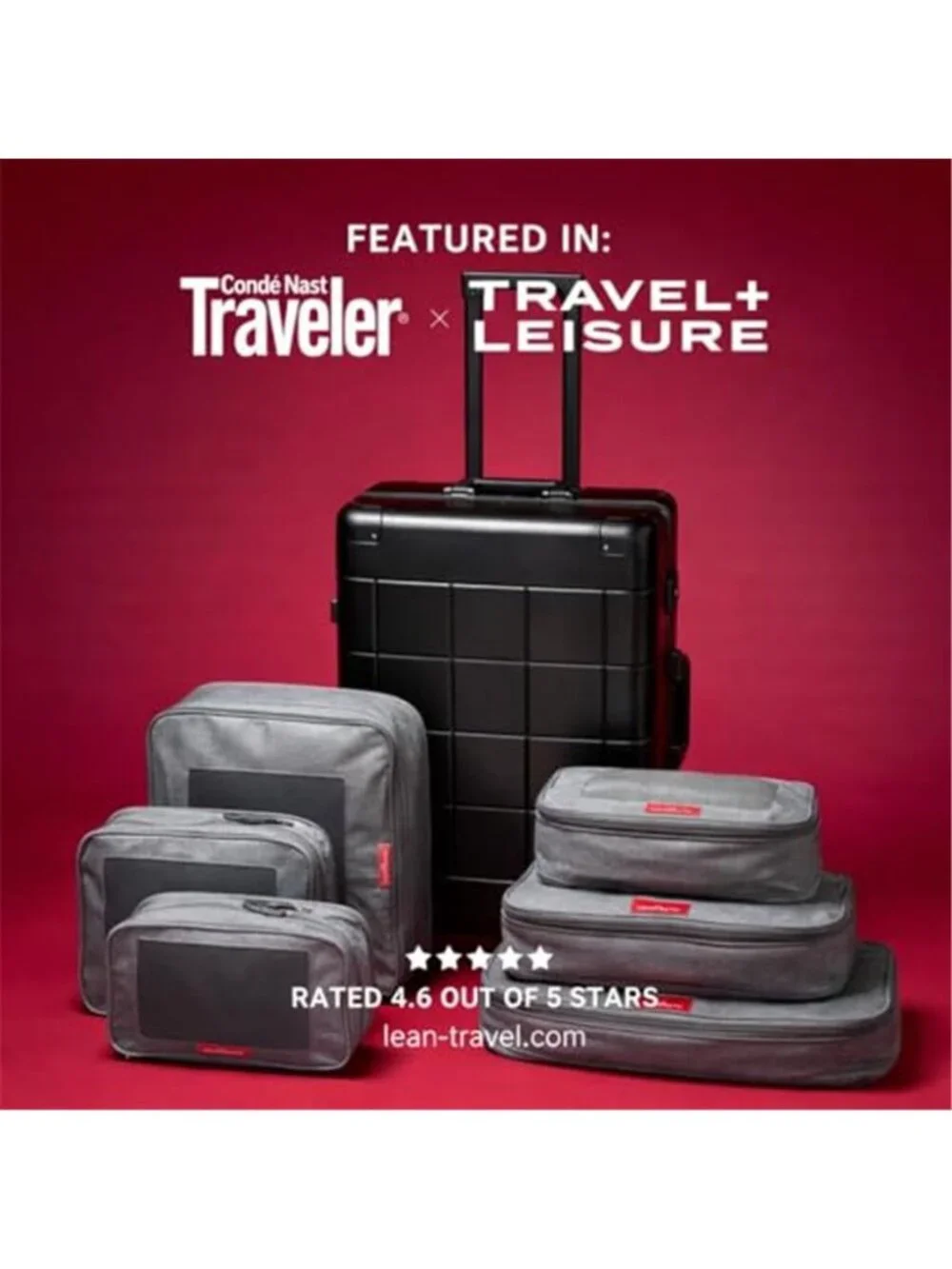 6 Pack Compression Packing Cubes Travel Organizer Set Suitcase Luggage Grey